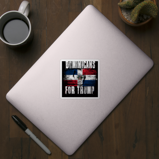 Dominicans For Trump - Trump 2020 Patriotic Flag by Family Heritage Gifts